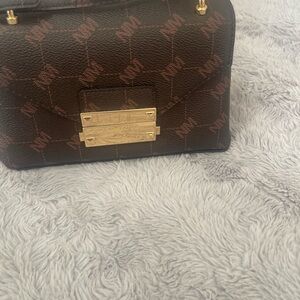 Brown and Gold Crossbody Bag